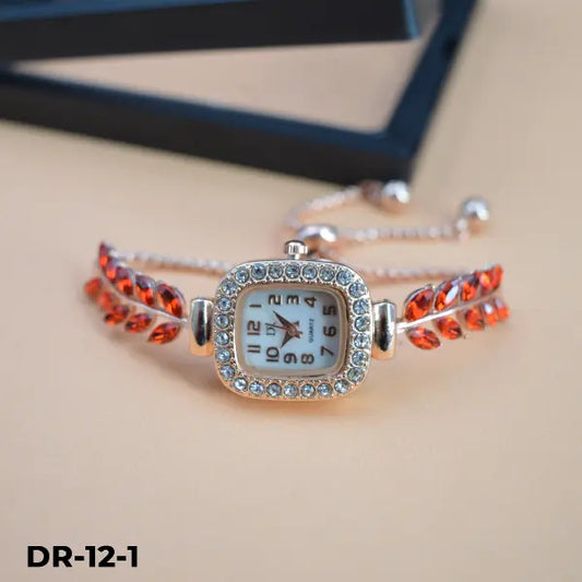 Reloj DR-12 Pulsera Tipo Joya - Elegante y Resistente al Agua 3 ATM - #1808