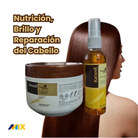 Combo Karseell®: Mascarilla Capilar y Aceite de Maca para Nutrición, Brillo y Reparación del Cabello - #9220