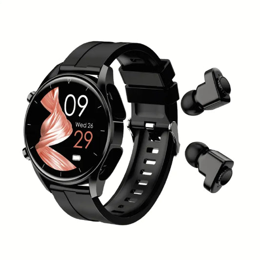 BeatSync Pro 2 en 1: Llamada Telefónica Bluetooth Monitoreo De Ritmo Cardíaco De Oxígeno En Sangre Reloj Deportivo A Prueba De Agua - #1808